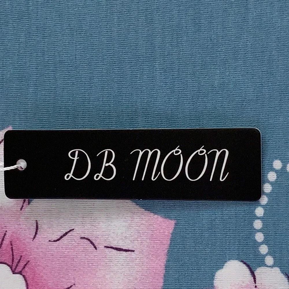 DB MOON Womens 2XL Light Blue Floral Empire Waist Summer Casual Dress NWT